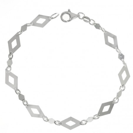 Pulsera Plata de Ley 925 rombo calado
