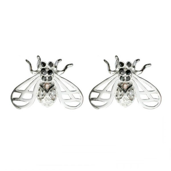 Pendientes mosca Plata de Ley