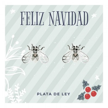 Pendientes mosca Plata de Ley