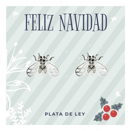 Pendientes mosca Plata de Ley