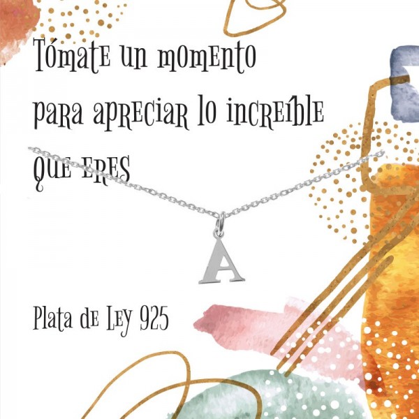 Collar letra inicial Plata de Ley - Karissma