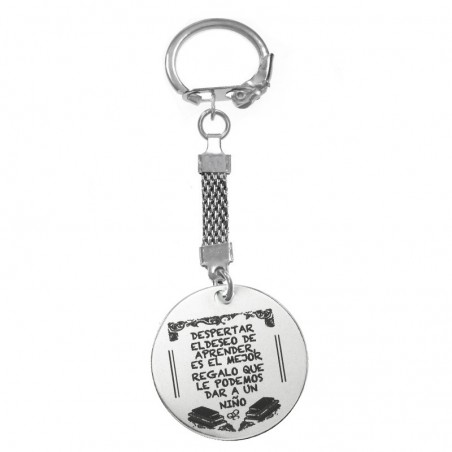 Llavero para profesor con mensaje Acero inoxidable