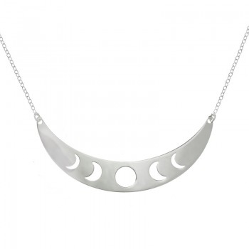 Collar fases lunares calado Plata de Ley - Karissma