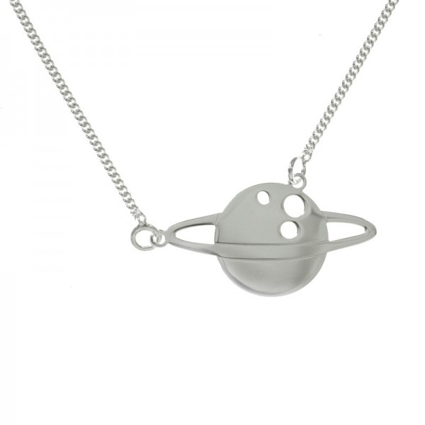 Collar planeta Saturno Plata de Ley - Karissma