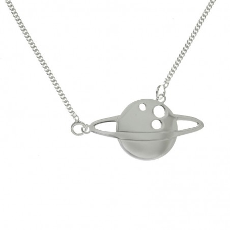 Collar planeta Saturno Plata de Ley - Karissma
