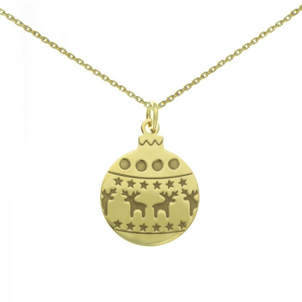 Collar bola de Navidad Plata de Ley - Karissma