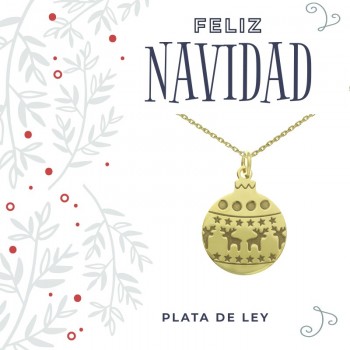 Collar bola de Navidad Plata de Ley - Karissma