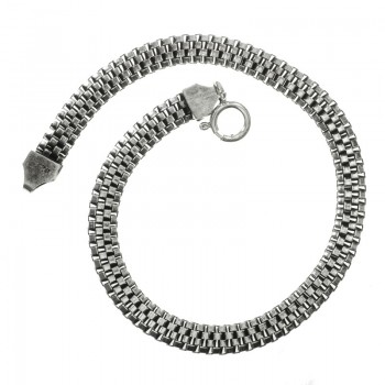 Pulsera trenza oxidada Plata de Ley 925 | Karissma