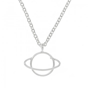 Collar planeta Saturno Plata de Ley - Karissma