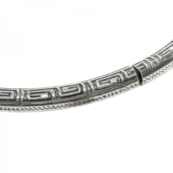 Pulsera rígida labrado griego Plata de Ley 925 - Karissma