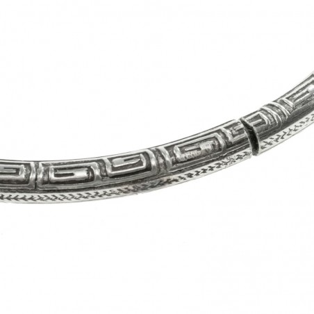 Pulsera rígida labrado griego Plata de Ley 925 - Karissma