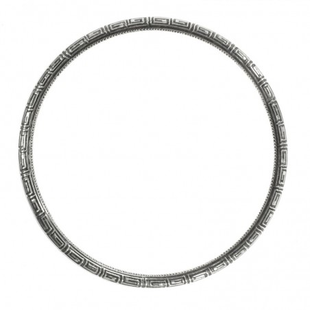 Pulsera rígida labrado griego Plata de Ley 925 - Karissma