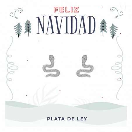 Pendientes Snake Navidad Plata de Ley - Karissma