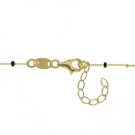 Pulsera, collar o conjunto bolitas esmaltadas Plata de Ley | Karissma