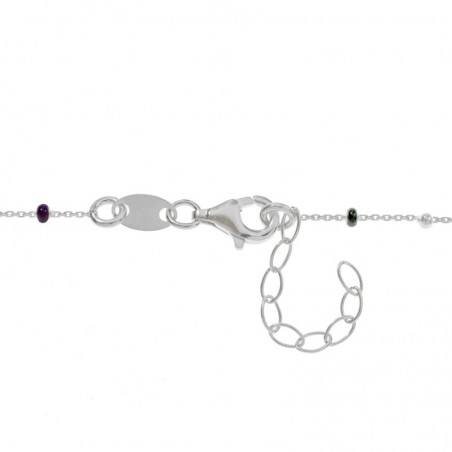 Pulsera, collar o conjunto bolitas esmaltadas Plata de Ley | Karissma