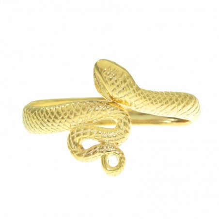 Anillo dorado serpiente Plata de Ley - Karissma