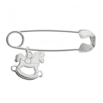 Alfiler bebé caballo de juguete Plata de Ley - Karissma