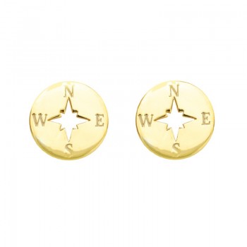 Pendientes rosa de los vientos Plata de Ley - Karissma