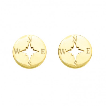 Pendientes rosa de los vientos Plata de Ley - Karissma