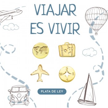 Set pendientes viajes Plata de Ley - Karissma