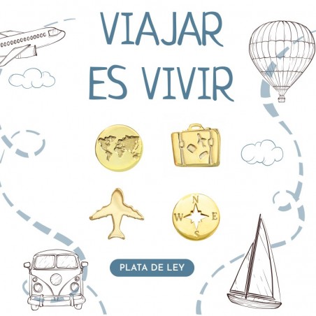 Set pendientes viajes Plata de Ley - Karissma