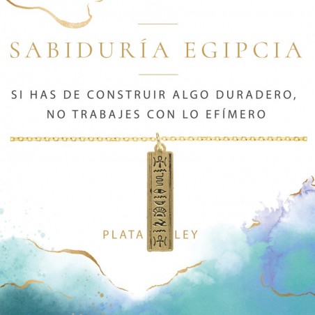 Collar egipcio jeroglífico Plata de Ley - Karissma