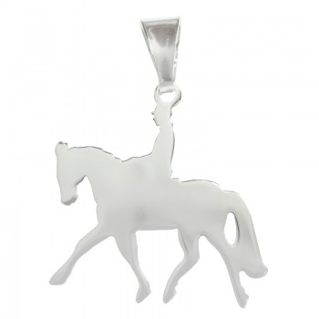 Colgante jinete a caballo Plata de Ley 925