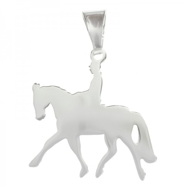 Colgante jinete a caballo Plata de Ley 925
