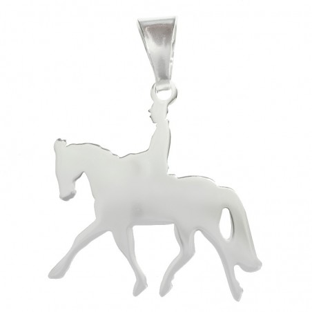 Colgante jinete a caballo Plata de Ley 925