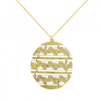 Collar hojas dorado Plata de Ley - Karissma