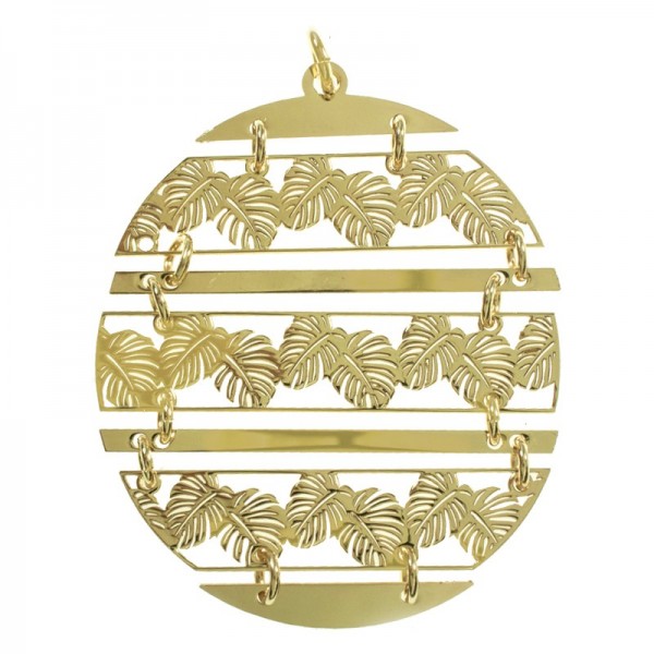 Collar hojas dorado Plata de Ley - Karissma