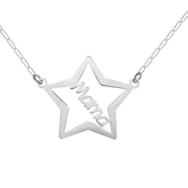 Collar estrella Mamá Plata de Ley - Karissma