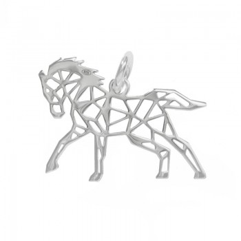 Collar caballo geométrico Plata de Ley - Karissma 2