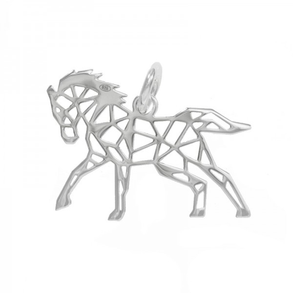 Collar caballo geométrico Plata de Ley - Karissma