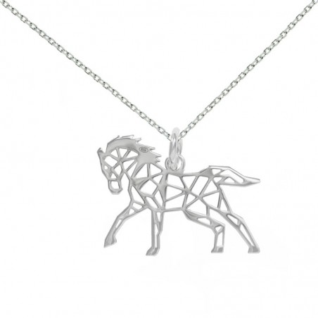 Collar caballo geométrico Plata de Ley - Karissma