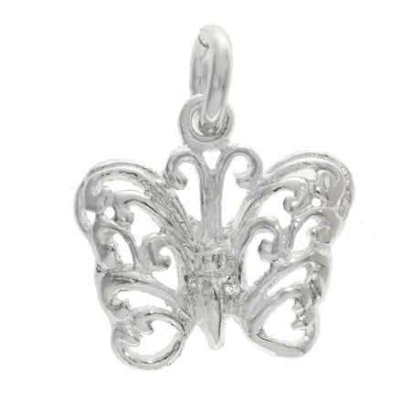 Colgante mariposa mini espirales Plata de Ley - Karissma