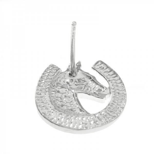 Pendientes herradura con caballo Plata de Ley - Karissma