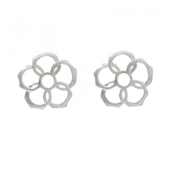 Pendientes flor calada Plata de Ley - Karissma