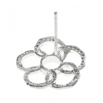 Pendientes flor calada Plata de Ley - Karissma 2