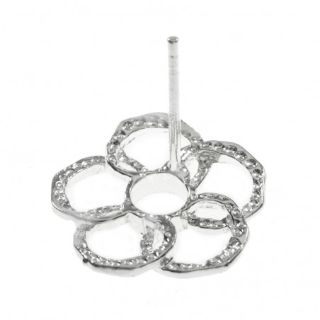 Pendientes flor calada Plata de Ley - Karissma