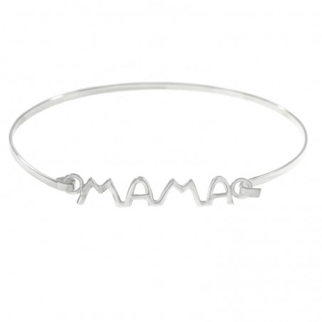 Pulsera rígida Mamá Plata de Ley| Karissma