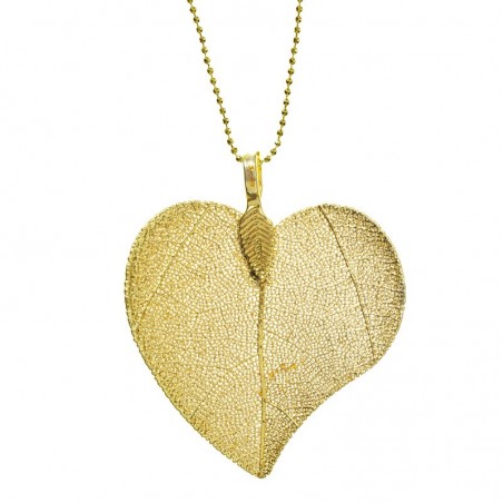 Collar corazón de hoja Plata de Ley 925