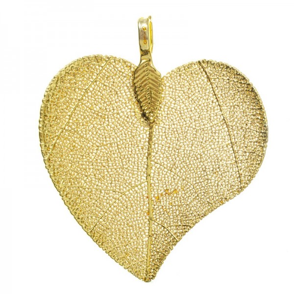 Collar corazón de hoja Plata de Ley 925