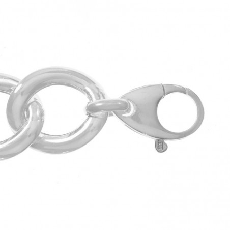 Pulsera XXL Plata de Ley 925 calabrote negro - Karissma