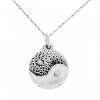 Collar Yin-Yang electroforma Plata de Ley 925
