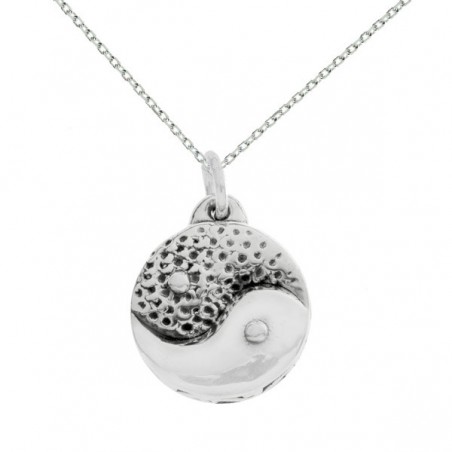 Collar Yin-Yang electroforma Plata de Ley 925