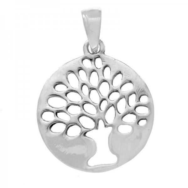 Collar con mensaje árbol de la vida minimalista