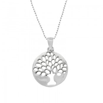 Collar con mensaje árbol de la vida minimalista