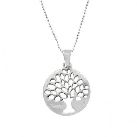 Collar con mensaje árbol de la vida minimalista