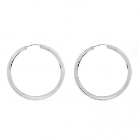 Pendientes aro media caña Plata de Ley 925